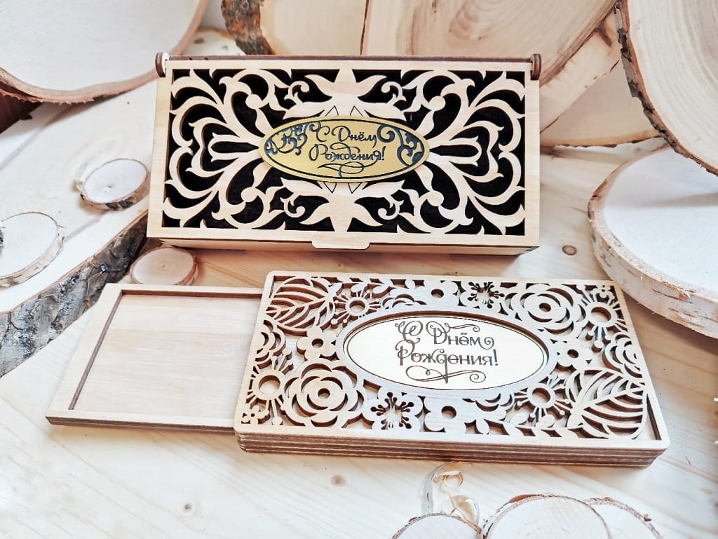 Laser Cut Sliding Envelope for Cash Gifts