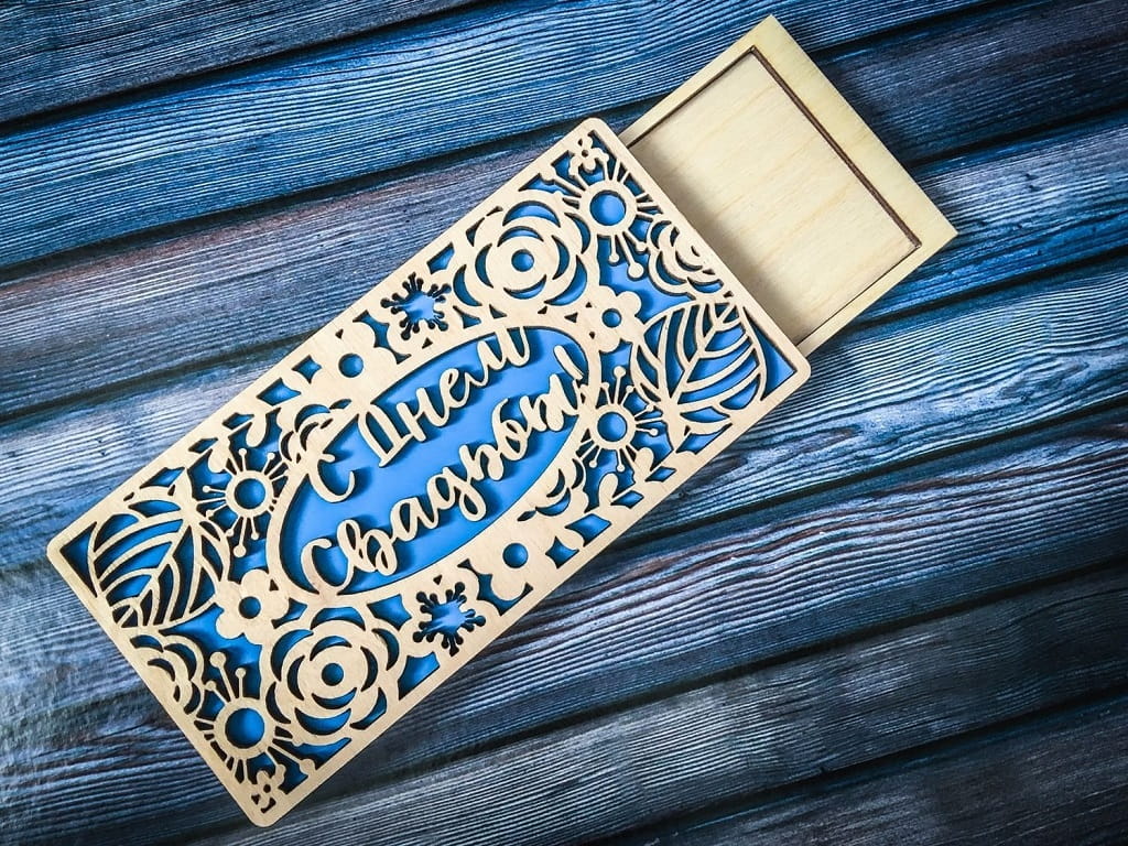 Laser Cut Sliding Envelope for Cash Gifts