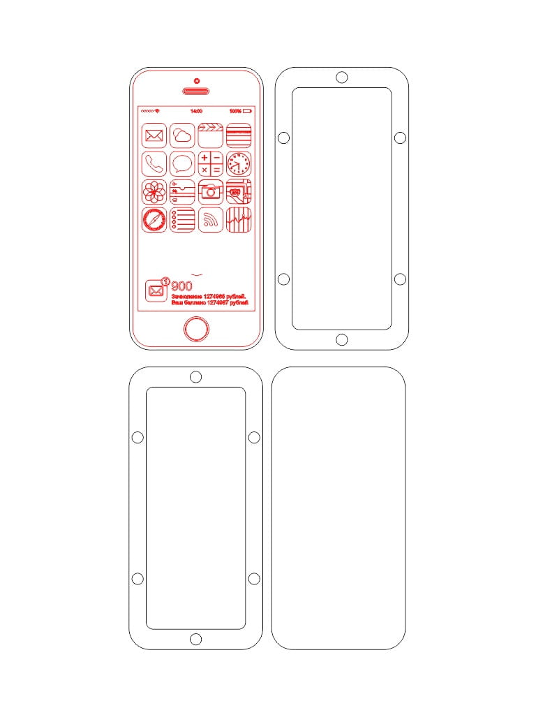 Laser Cut Wooden iPhone Wallet Paper Money Case