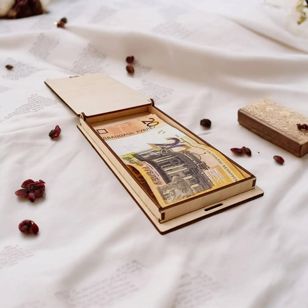 Laser Cut Wooden Money Gift Envelope