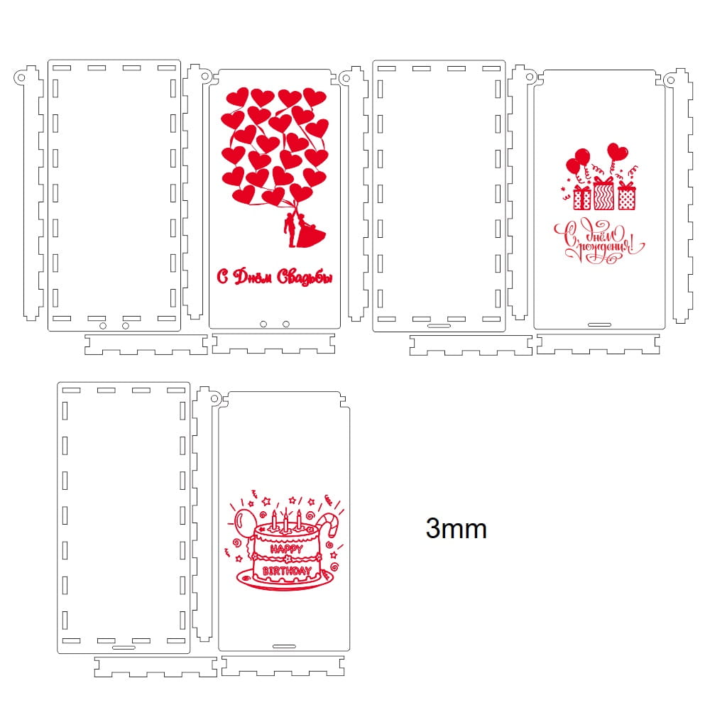 Laser Cut Wooden Money Gift Envelope