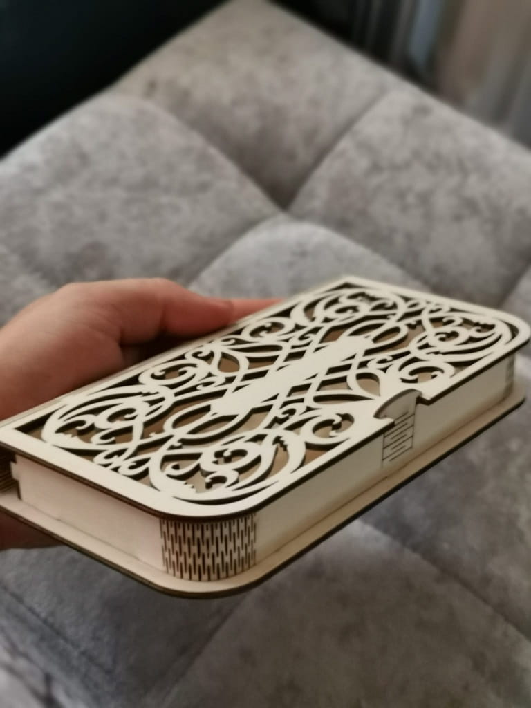 Laser Cut Cash Organizer Money Storage Box