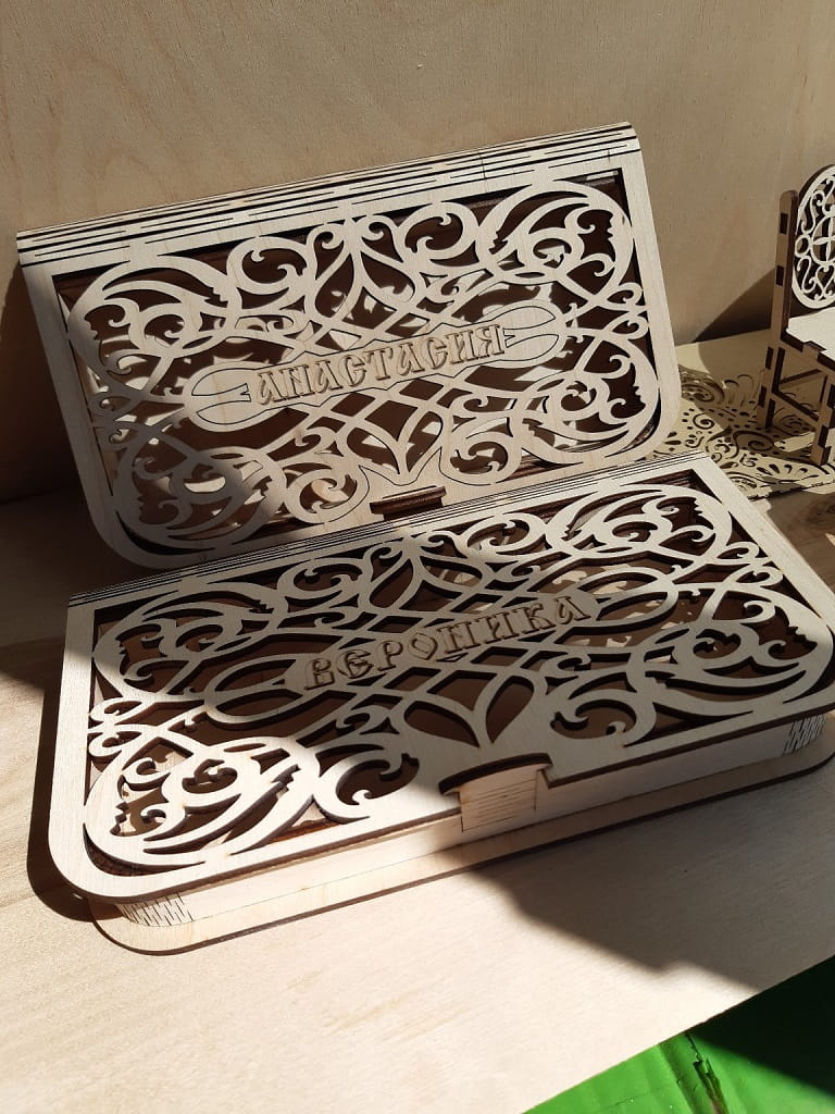 Laser Cut Cash Organizer Money Storage Box