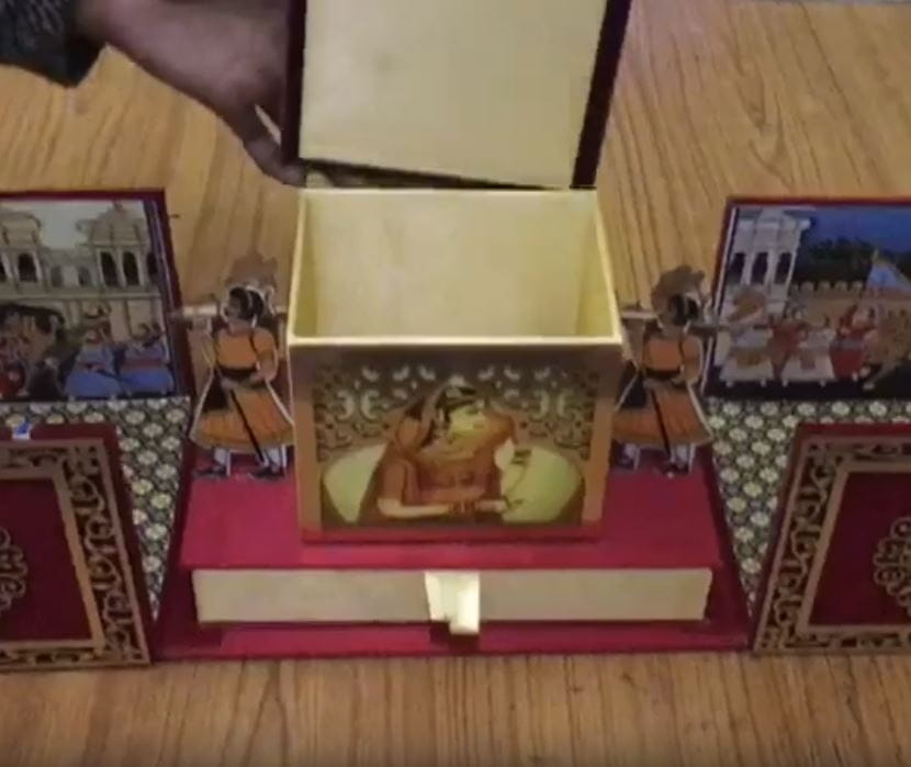 Laser Cut Luxury Wedding Invitation Card Box
