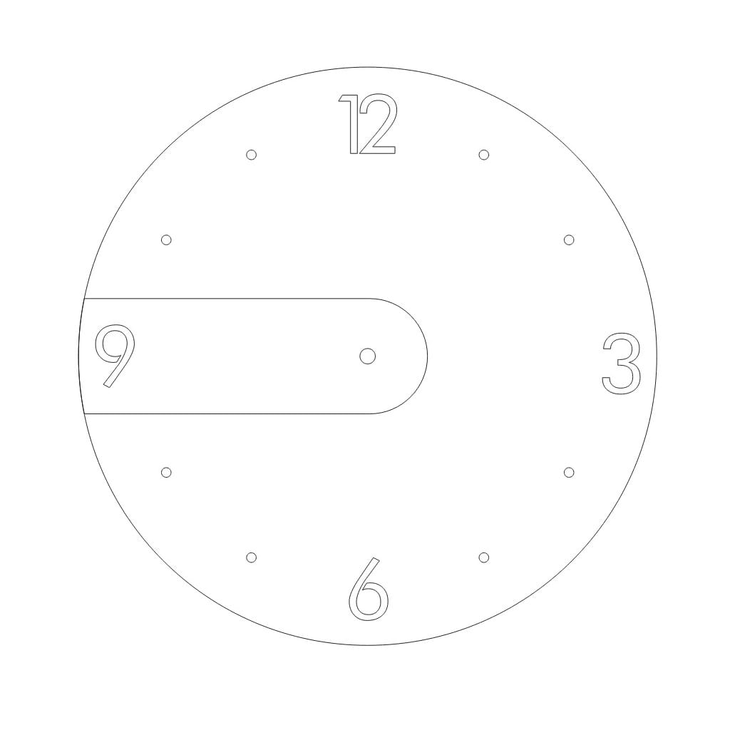 Laser Cut Acrylic Wood Wall Clock for Living Room
