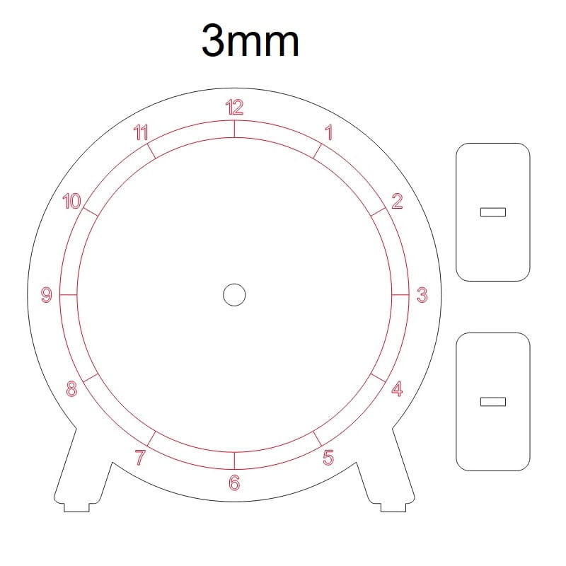 Laser Cut Interactive Clock for Kids
