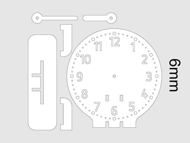 Laser Cut Kids Learning Wall Clock