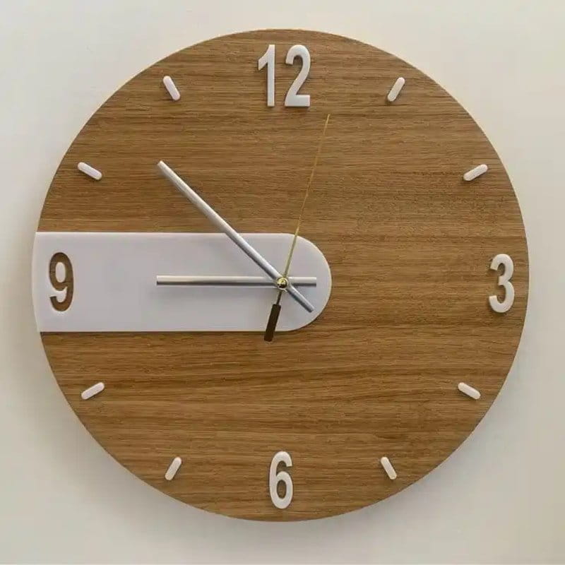 Laser Cut Modern Wood Wall Clock