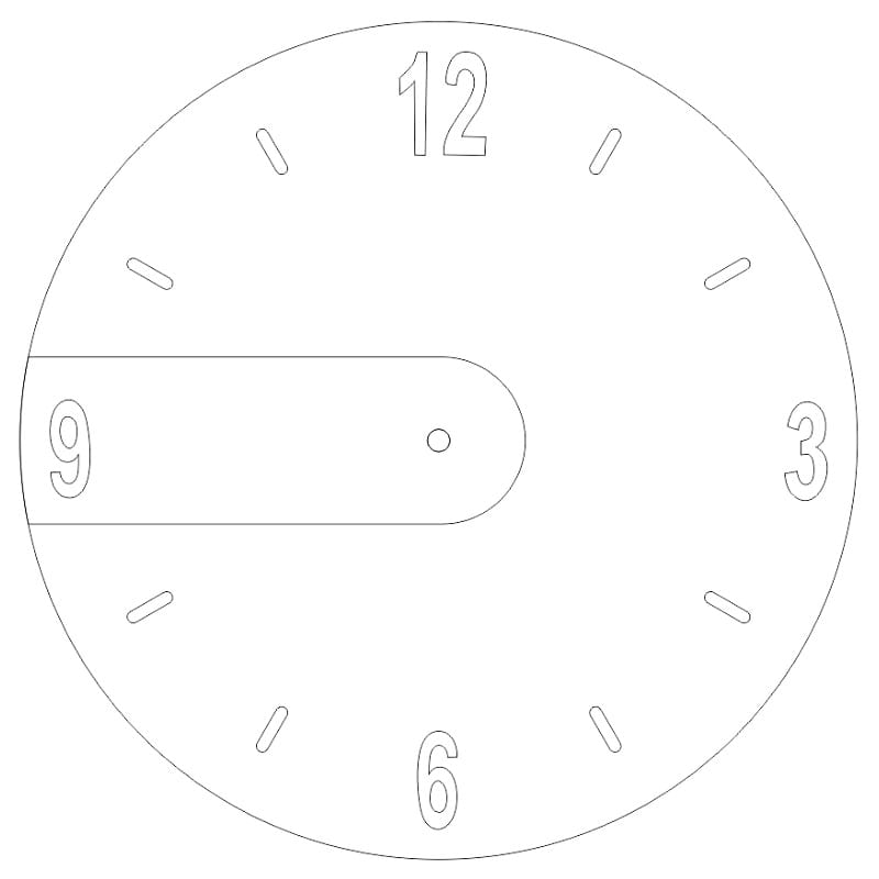 Laser Cut Modern Wood Wall Clock