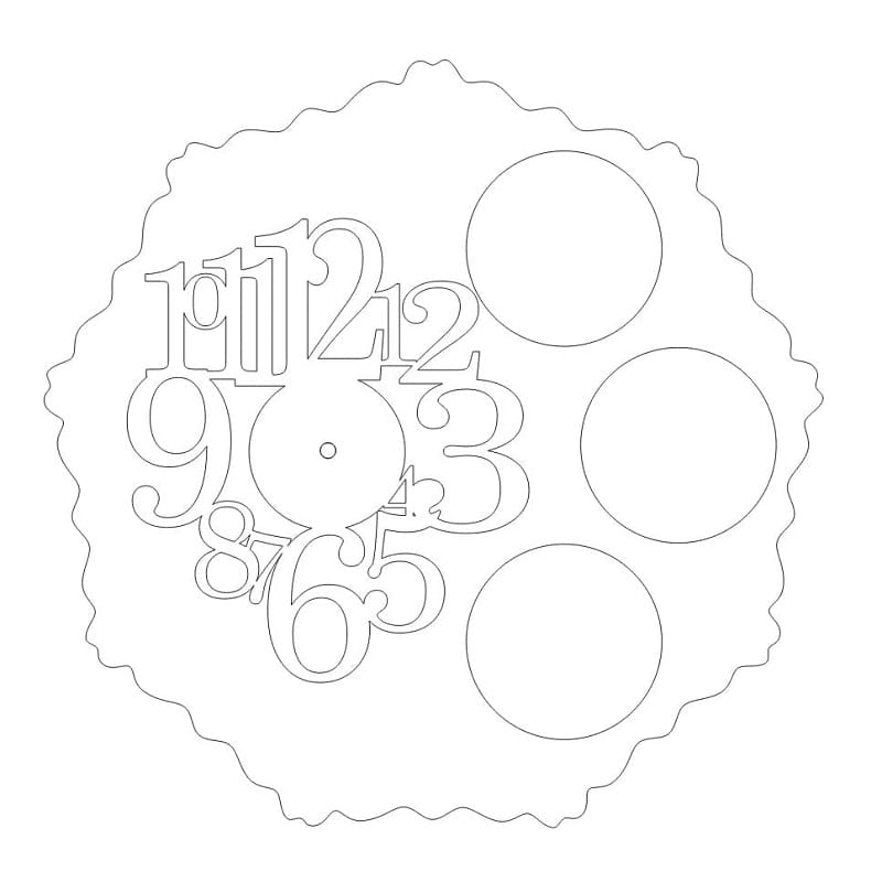 Laser Cut Photo Wall Clock