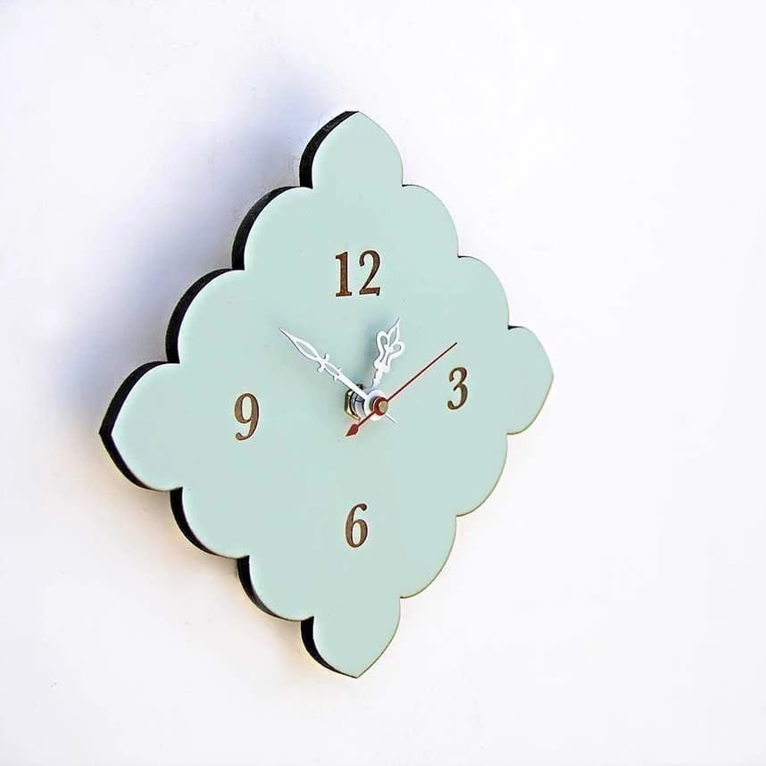 Laser Cut Tiny Scalloped Wall Clock