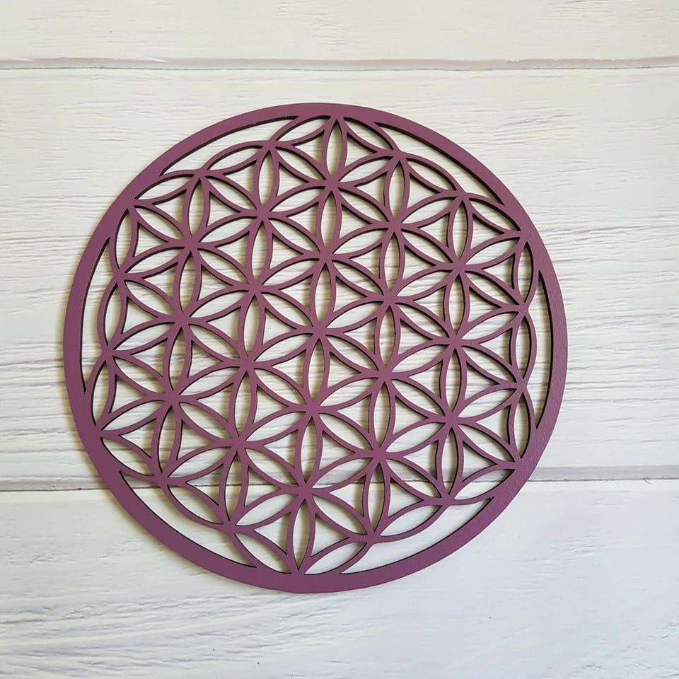 Laser Cut Flower of Life Wall Decor