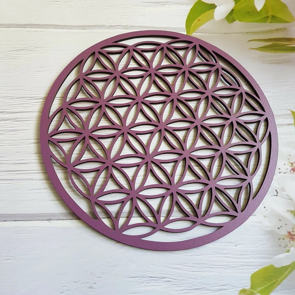 Laser Cut Flower of Life Wall Decor