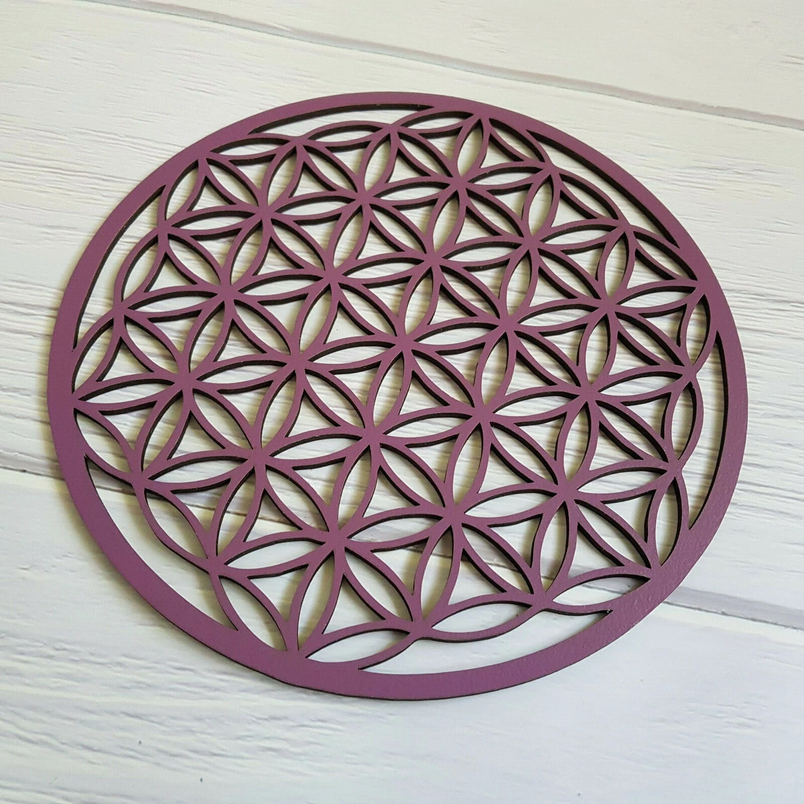 Laser Cut Flower of Life Wall Decor