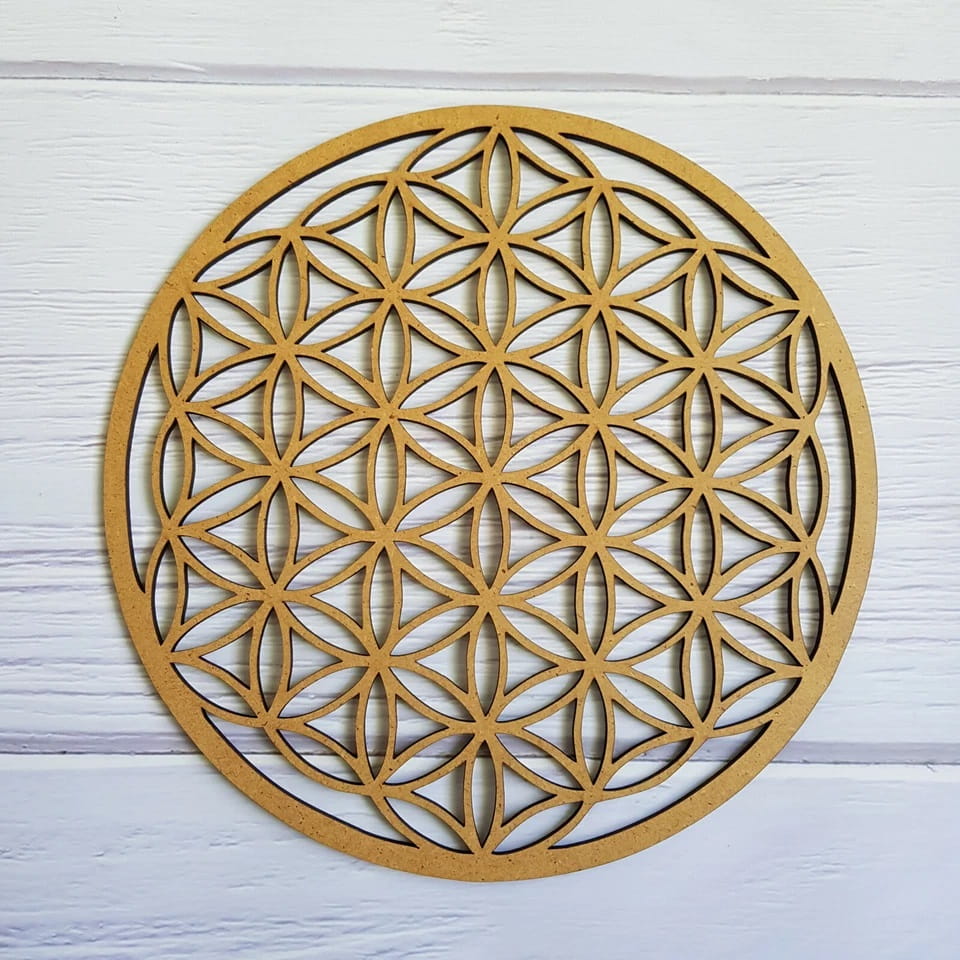 Laser Cut Flower of Life Wall Decor