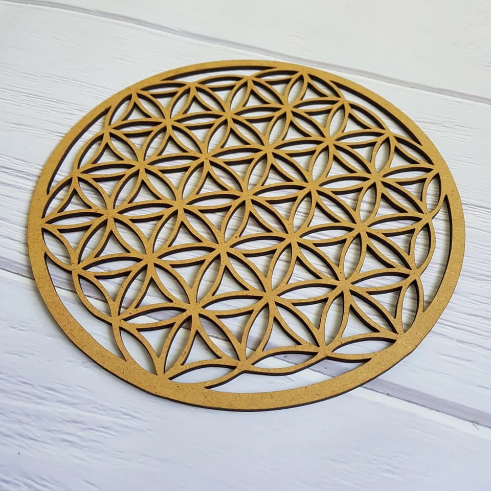 Laser Cut Flower of Life Wall Decor