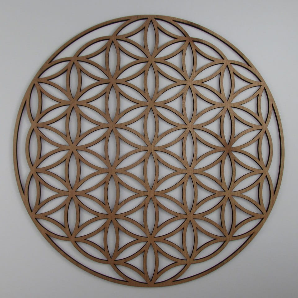 Laser Cut Flower of Life Wall Decor