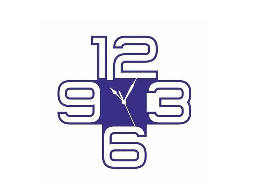 Laser Cut 4 Big Numbers Wall Clock