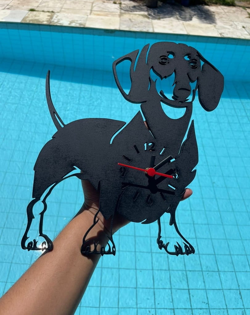 Laser Cut Dachshund Dog Wall Clock