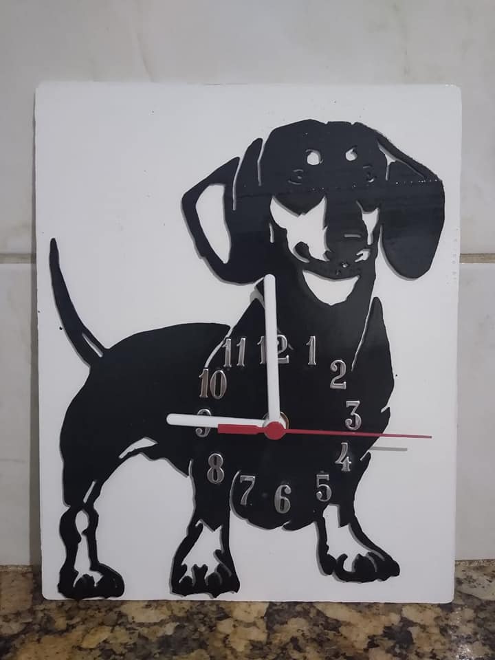 Laser Cut Dachshund Dog Wall Clock