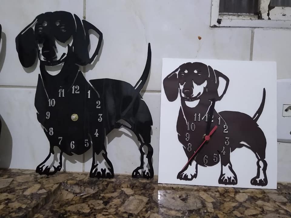 Laser Cut Dachshund Dog Wall Clock