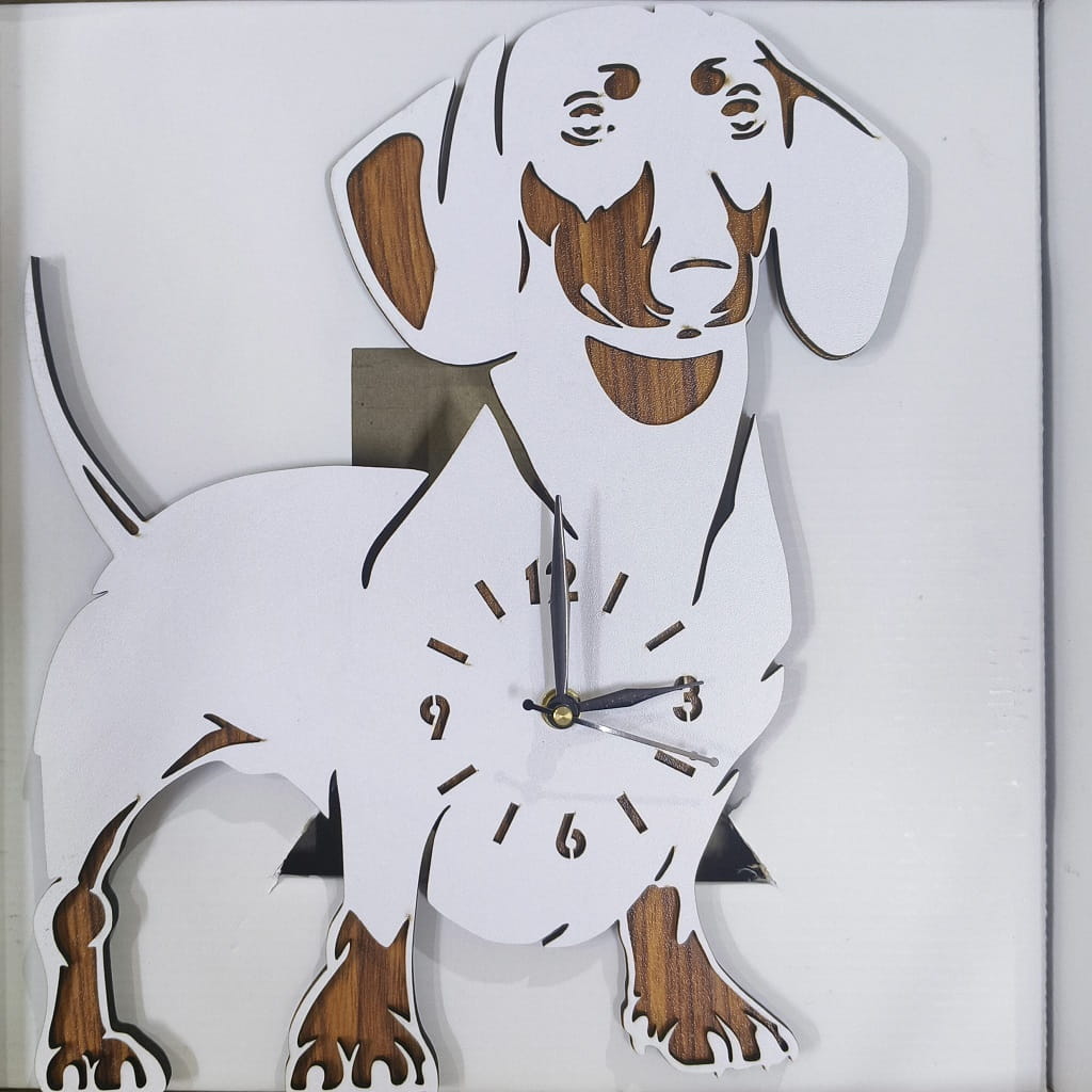 Laser Cut Dachshund Dog Wall Clock