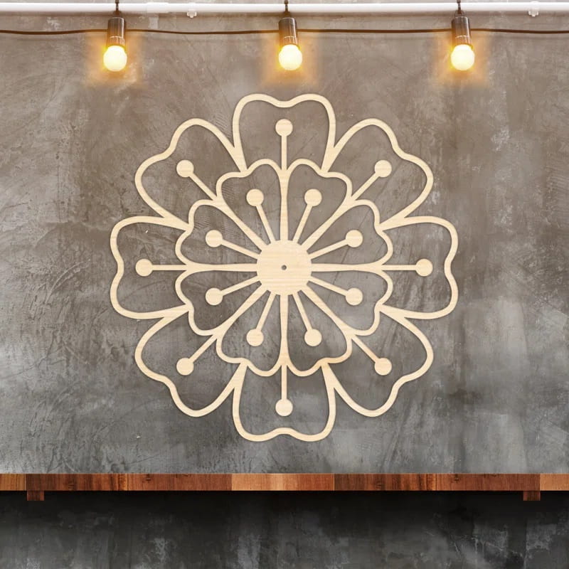 Laser Cut Floral Wall Decor