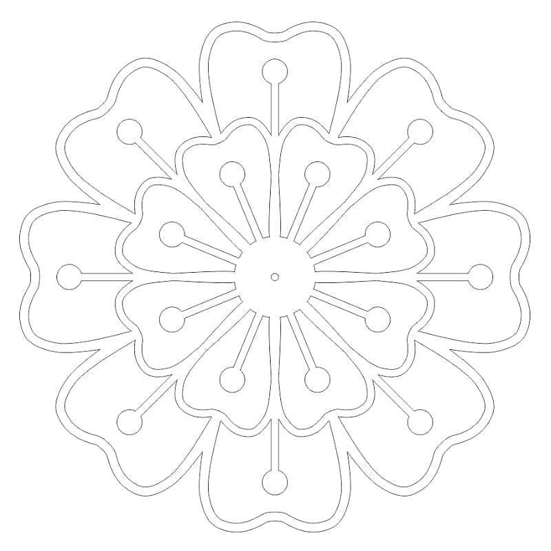 Laser Cut Floral Wall Decor