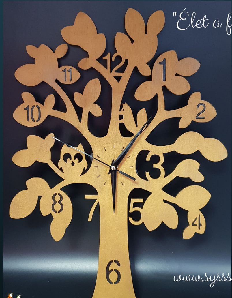 Laser Cut Tree Wall Clock