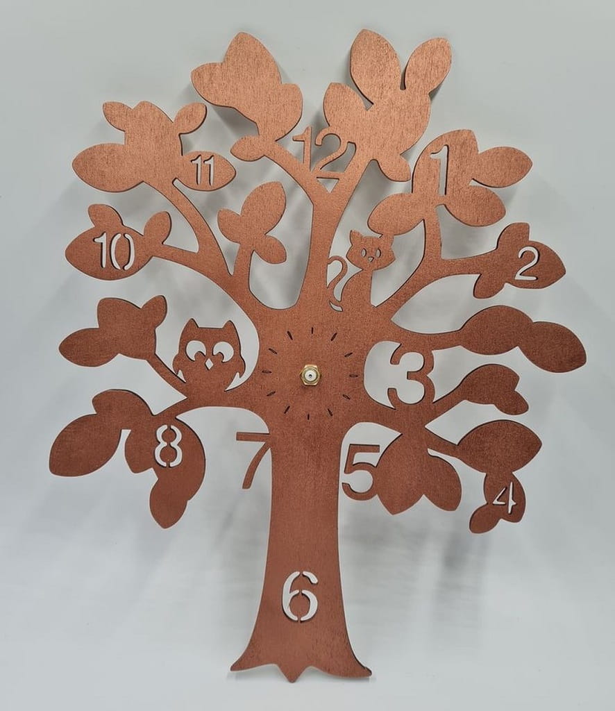 Laser Cut Tree Wall Clock