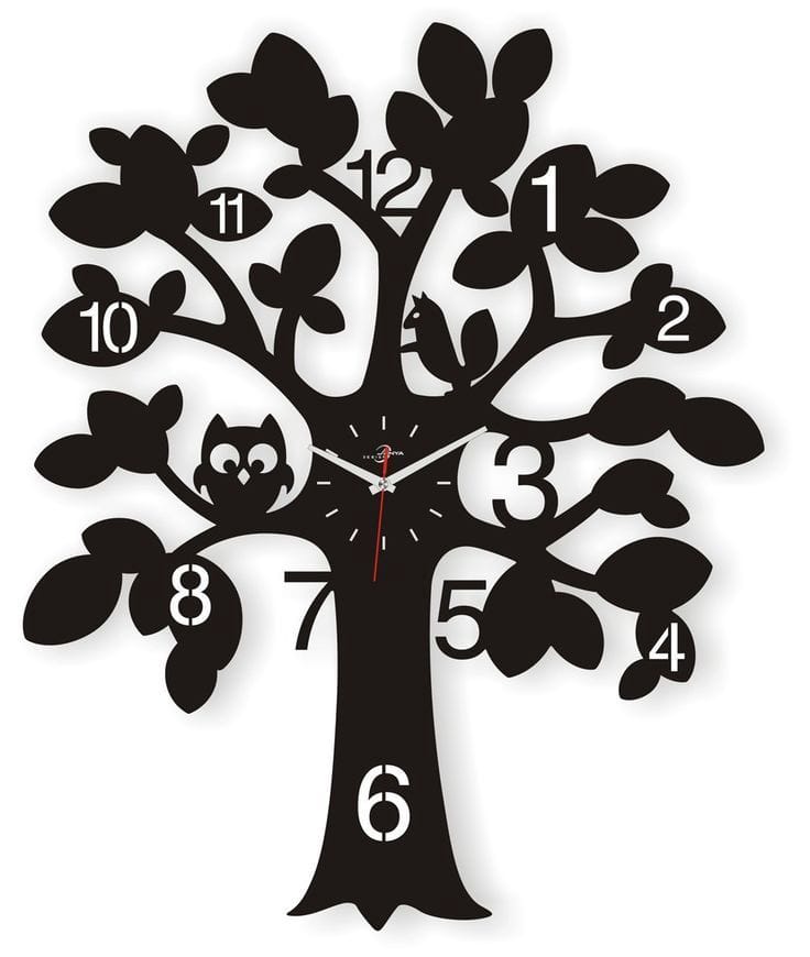Laser Cut Tree Wall Clock