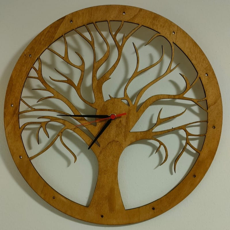 Laser Cut Tree of Life Wall Clock for Living Room
