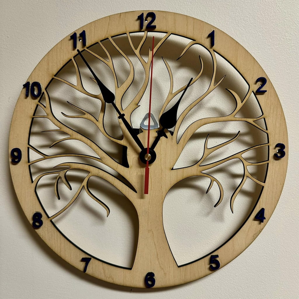 Laser Cut Tree of Life Decorative Wall Clock