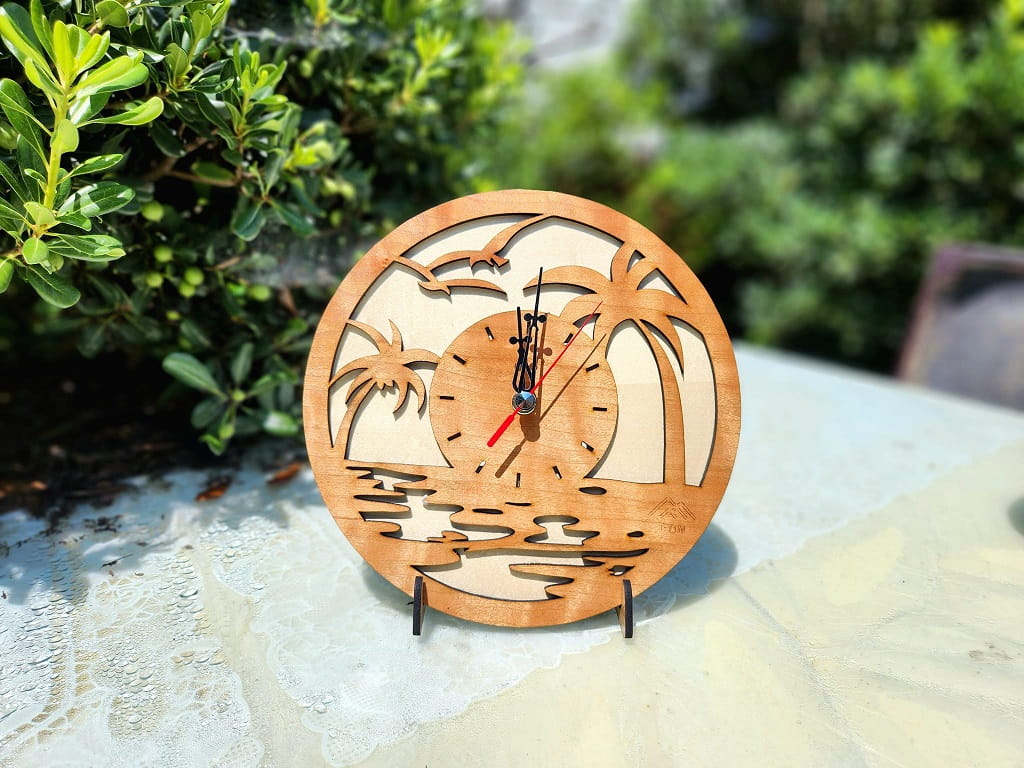 Laser Cut Beach Themed Wall Clock