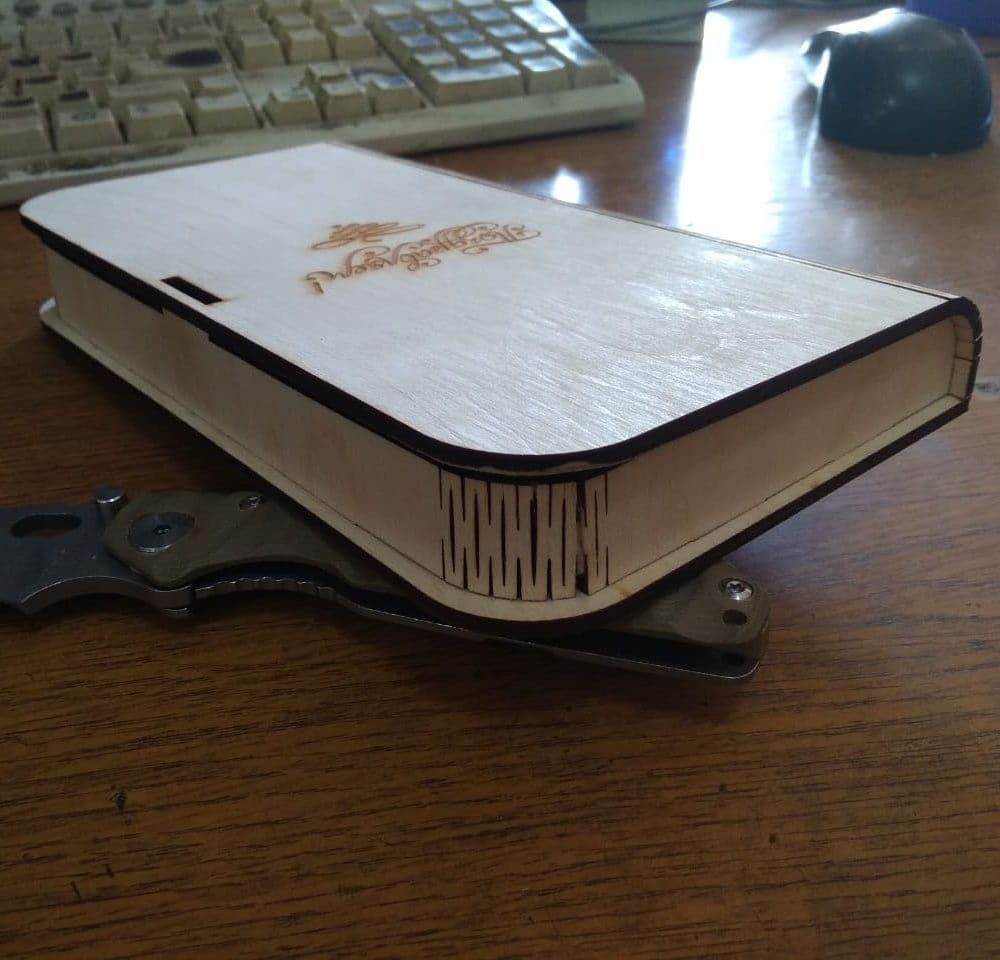 Laser Cut Wooden Storage Box Money Case