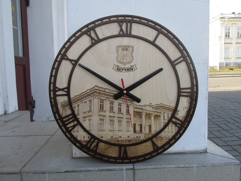 Laser Cut Living Hinge Round Large Wall Clock