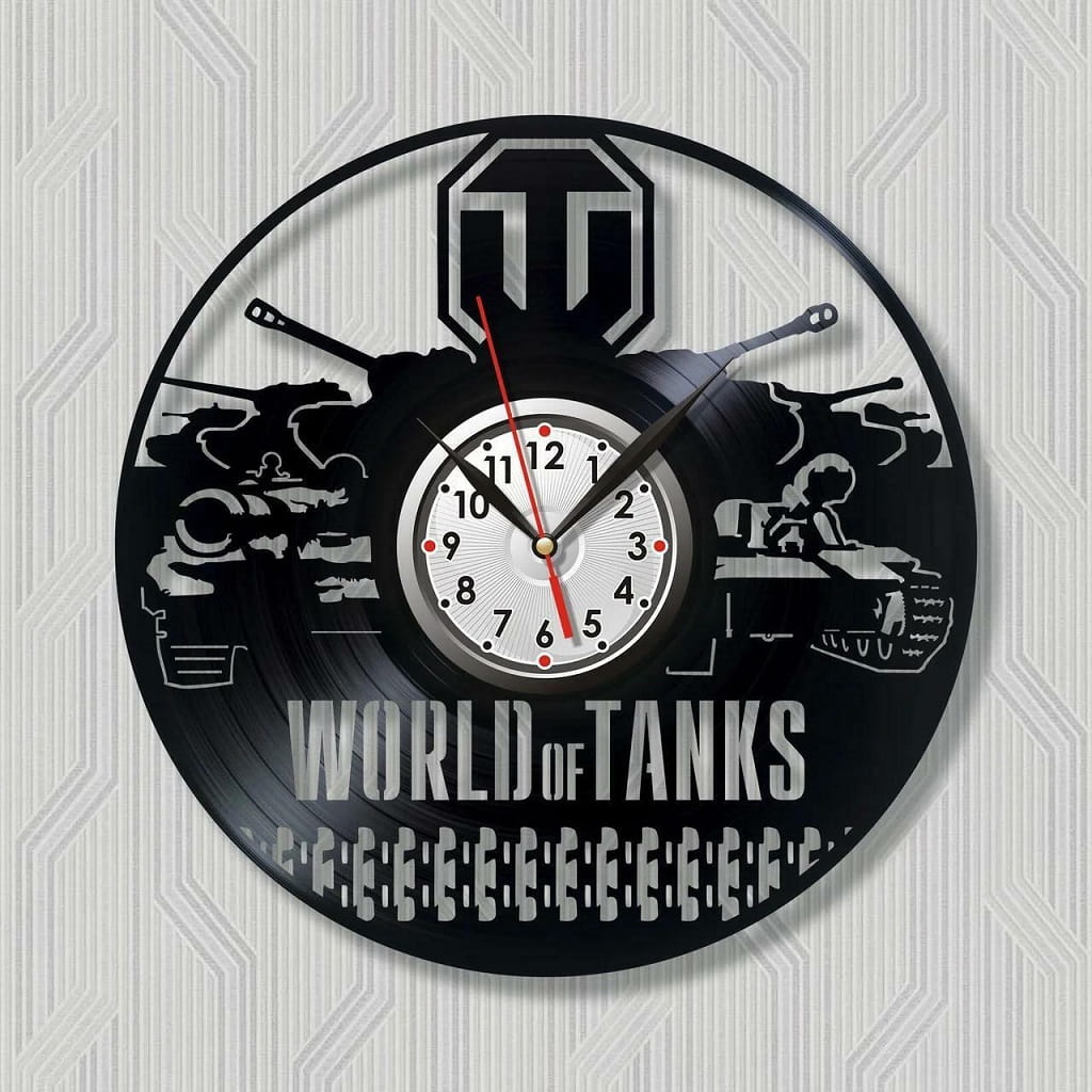 Laser Cut World Of Tanks Vinyl Record Wall Clock