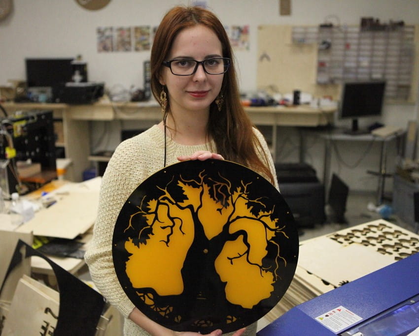 Laser Cut Acrylic Tree of Life Wall Clock