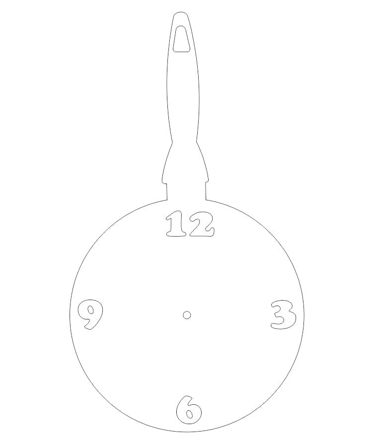 Laser Cut Frying Pan Kitchen Wall Clock