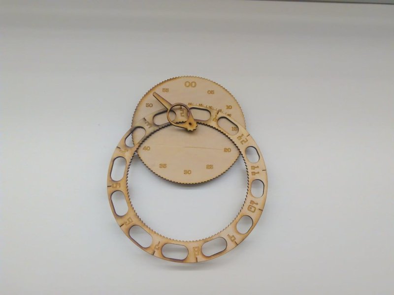 Laser Cut Wooden Gear Clock