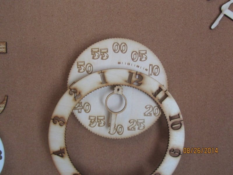 Laser Cut Wooden Gear Clock New Design