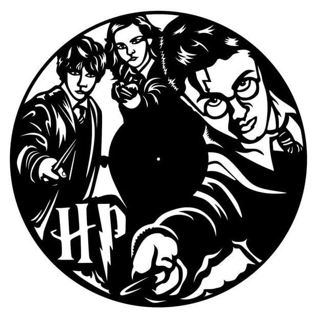 Laser Cut Harry Potter Vinyl Wall Clock