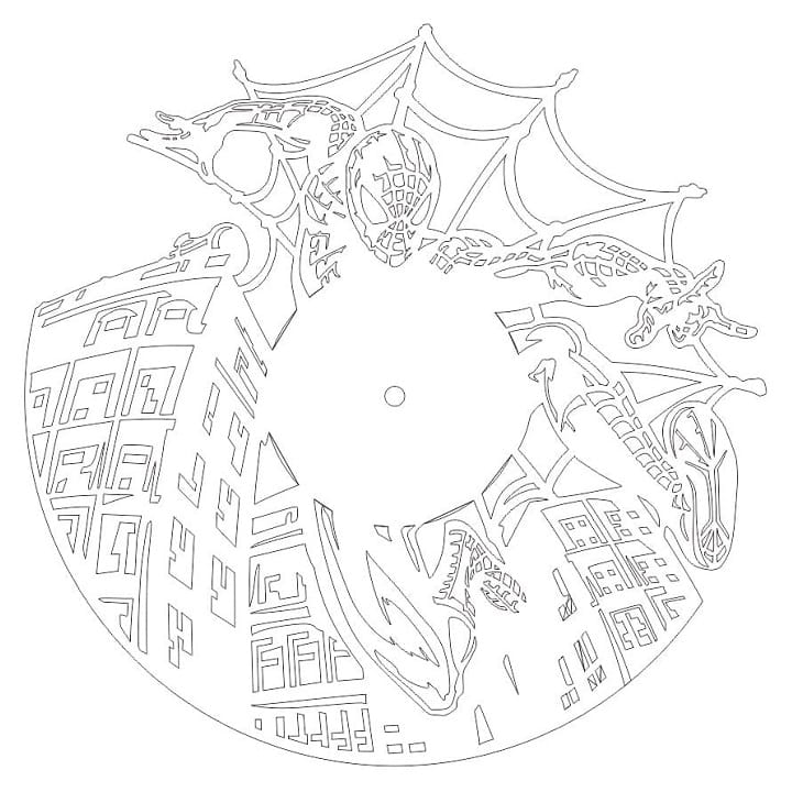 Laser Cut Spiderman Marvel Superhero Vinyl Record Clock