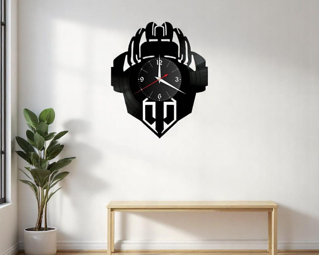 Laser Cut World of Tanks Wall Vinyl Record Wall Clock