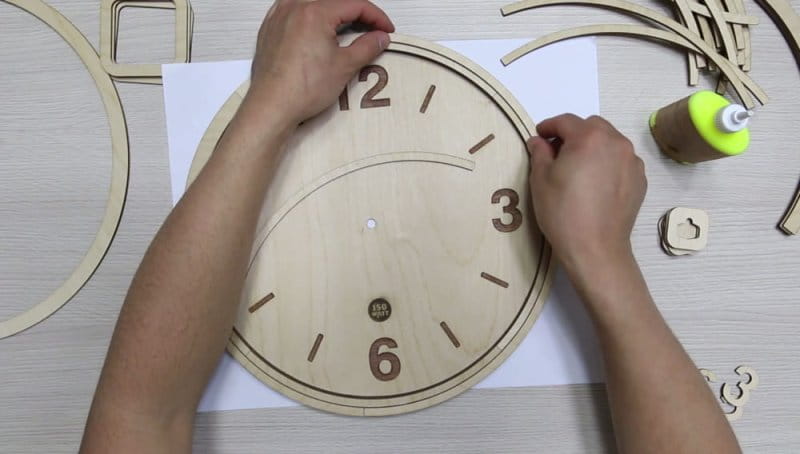 Laser Cut Wooden Wall Clock