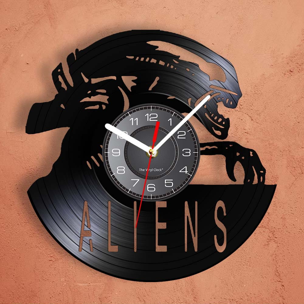 Laser Cut Aliens Warrior Vinyl Record Wall Clock