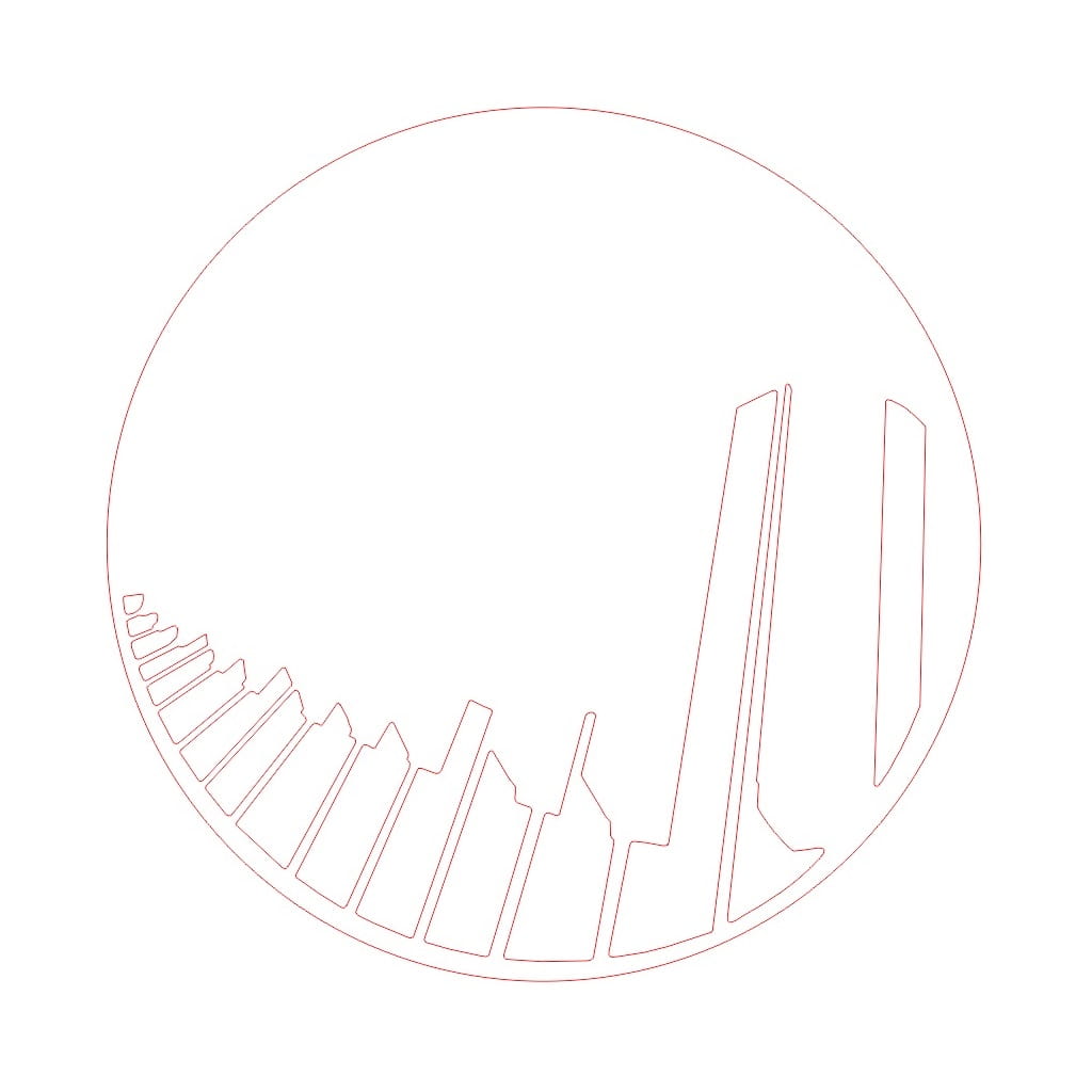 Laser Cut Piano Keys Vinyl Record Wall Clock