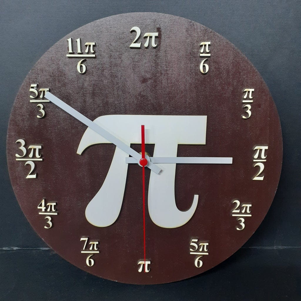 Laser Cut Pi Symbol Wall Clock