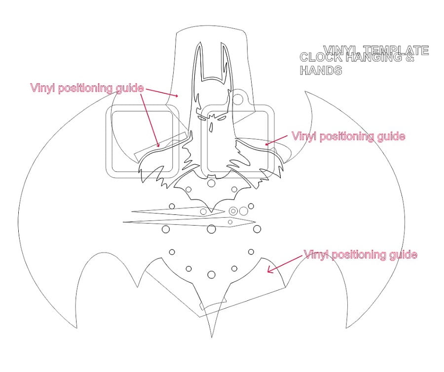 Laser Cut Batman Acrylic Wall Clock