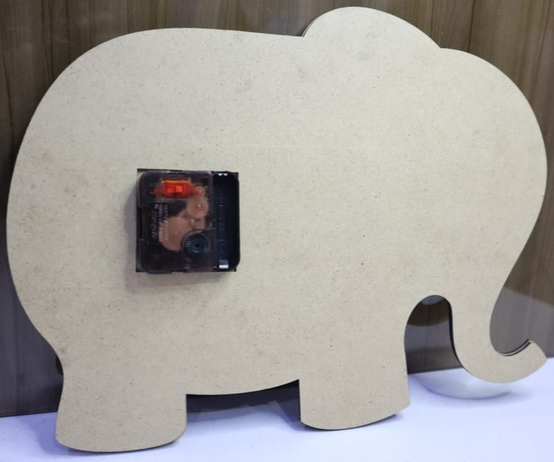 Laser Cut Elephant Wall Clock for Kids Room